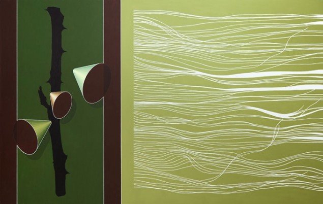 Untitled, 2012. Akryl på lærred, 200 x 315 cm. Foto: Lisbeth Eugenie Christensen