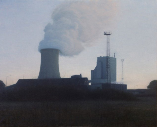 Kraftværk/Power plant, 2008. Olie på lærred/Oil on canvas, 120x150 cm. Privateje. Foto: Anders Sune Berg.