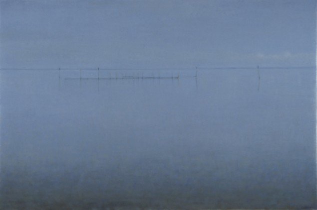 Havstykke/Seascape, 2002.  Olie på lærred/Oil on canvas, 120x180 cm. Kunstmuseet I Tønder. Foto: Anders Sune Berg.