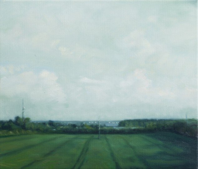 Udsigten I/The View I, 2012. Olie på lærred/Oil on canvas, 30x35 cm. Foto: Anders Sune Berg.