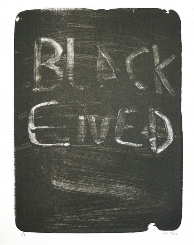 Blackened, litografi, 2013. Foto: Lars Bay