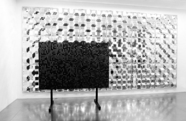 Børre Sæthres Untitled (A Blind Dot Matrix) fra 2012 i dets oprindelige form og materiale. (Carnegie Art Award 2014, Pressefoto)