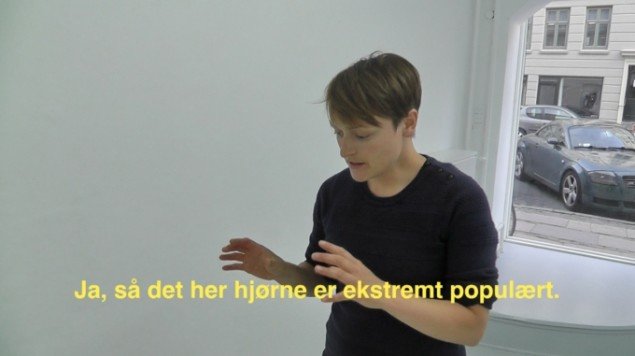 Naja Maria Lundstrøm: It's called c4 projects 2013. Video still. Fra udstillingen 1, 2, 3, FIRE, c4 projects