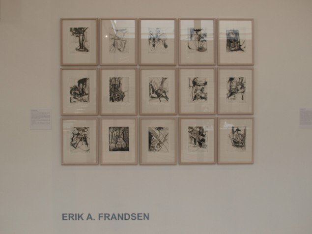 Erik A. Frandsen: 15 raderinger, 1985-86. Tilhører KunstCentret Silkeborg Bad. På Jorn Lab, KunstCentret Silkeborg Bad. Foto: Laura Emilie Schatz-Jakobsen