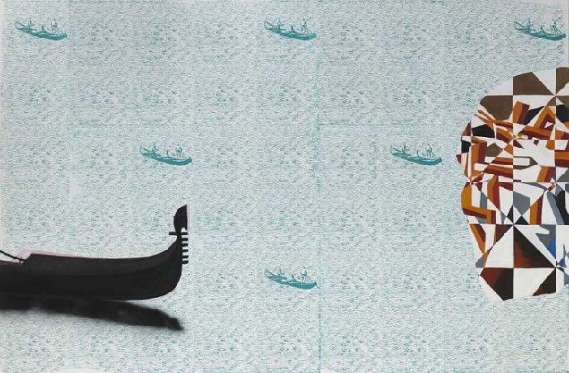 	 Dexter Dalwood: Ezra Pound, 2011. Olie på lærred, 230 x 350 cm. Courtesy of the artist, Simon Lee Gallery, London & Hong Kong and David Risley Gallery, Copenhagen. Pressefoto. 