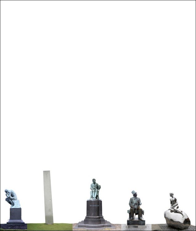 Søren Lose: Monuments #10 (Troubled Men), 2013, ink-jet på papir.