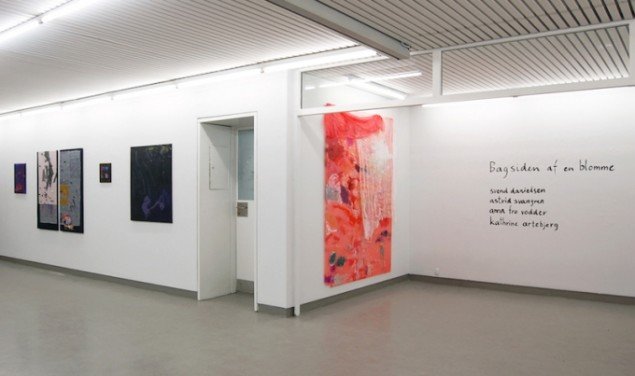 Installationsview fra udstillingen Bagsiden af en blomme, 2015 på Galleri Tom Christoffersen. Foto: Galleri Tom Christoffersen
