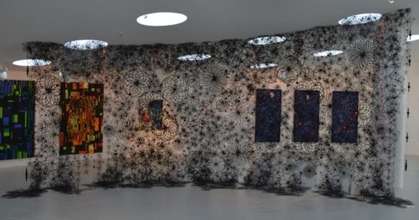 Nightfall, 2007. Installationsview fra udstillingen Abstrakte Kvinder, Carl-Henning Pedersen & Else Alfelts Museum til 30/8 2015. Foto: Margrethe Hedemann Mølgaard