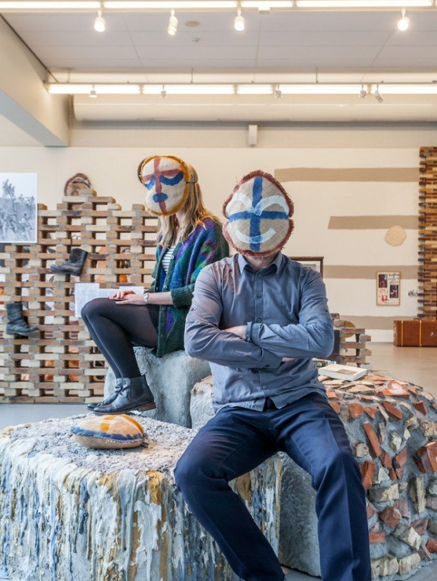Brutal Vitality, installation bestående af egne værker, værker af Cobrakunstnere, fundne objekter og arkivmateriale. Cobra Museum, Amstelveen, Holland, 2015. Foto: Peter Tijhuis