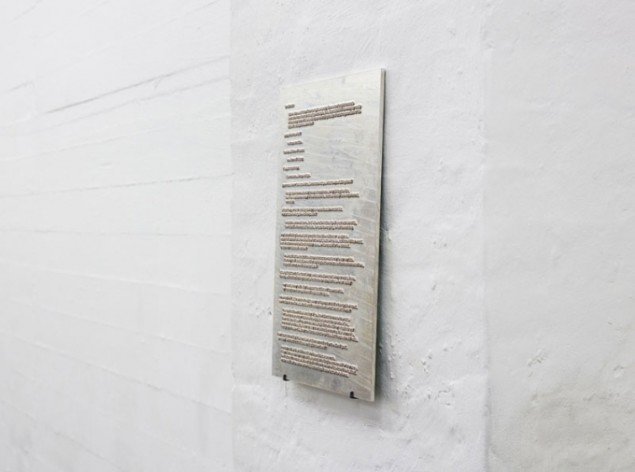 Owen Armour, To Reiterate (installation view) , Officin, 2015