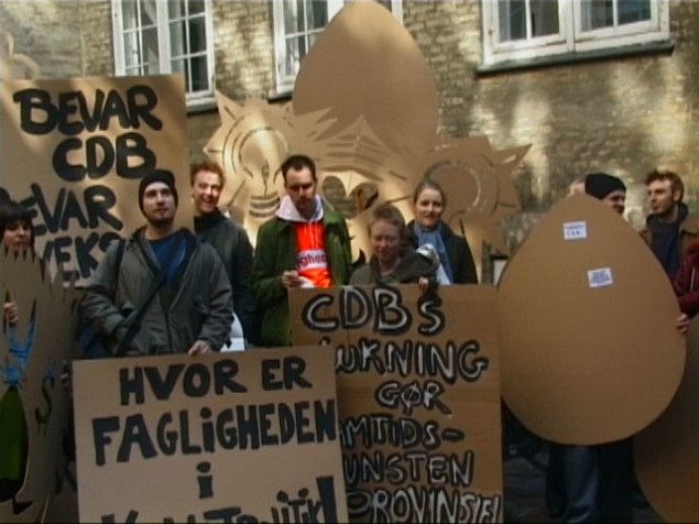 Til aktion mod kunstfjendsk kulturpolitik, forår 2002. Foto: UKK. 