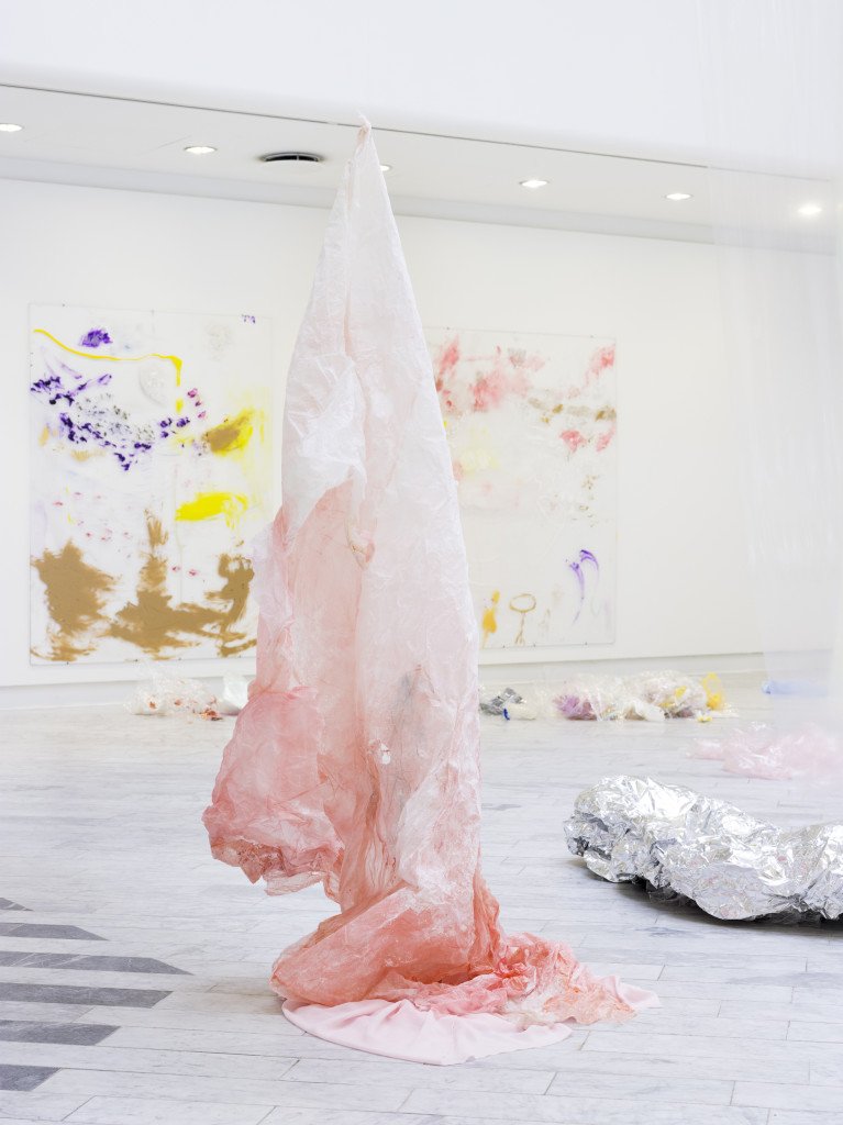 Astrid Svangren: Amongst all sorts of colours, venus hair, and a day of thirst, a sleeping jellyfish, it is the memory place, 2016. Udstillingsview, Tranen. Foto: Malle Madsen