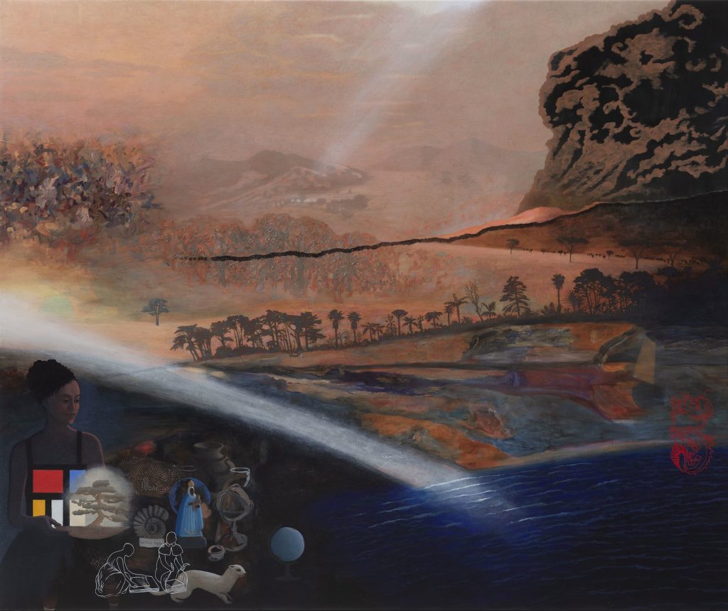 Nina Sten-Knudsen- The Discovery of a New World, 2020, Oil on canvas, 151 x 182 cm. Photo- Anders Sune Berg